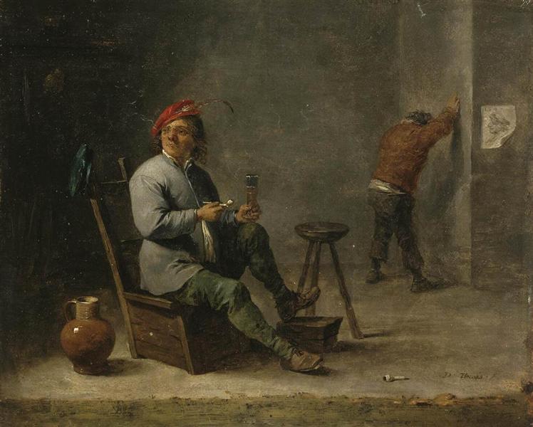 Smoker, 1645 - David Teniers the Younger