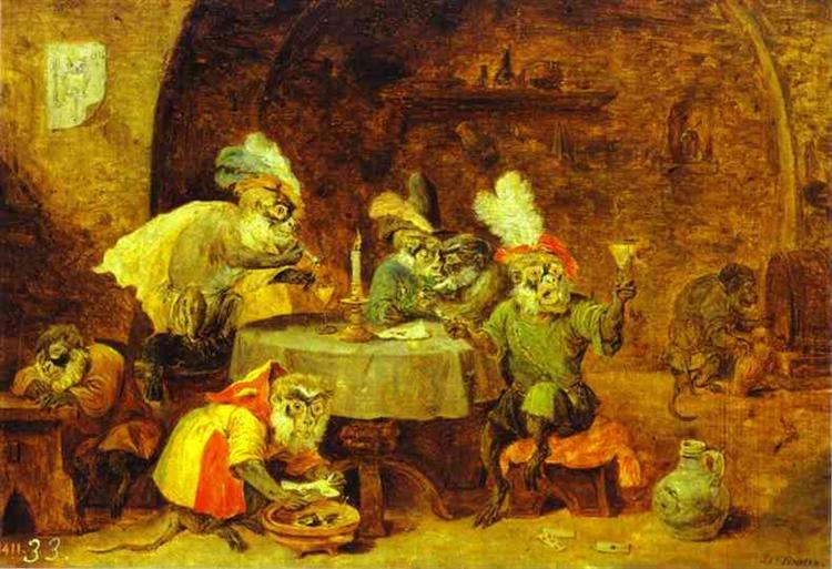Smokers and Drinkers, c.1660 - Давид Тенирс Младший