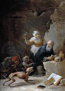 The Temptation of St. Anthony - David Teniers, o Jovem
