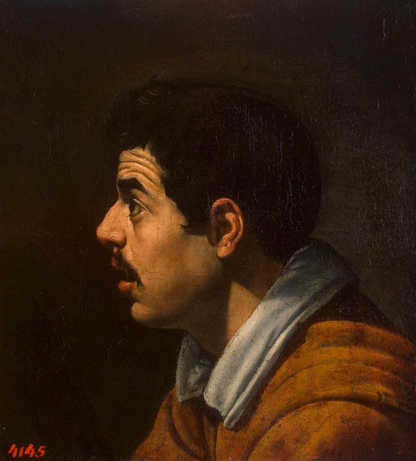 Head of a Man, 1616 - <b>Diego Velazquez</b> - head-of-a-man