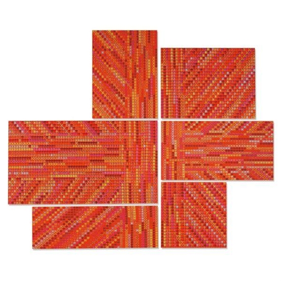 Appearance of Crosses (in six parts), 2005 - Ding Yi