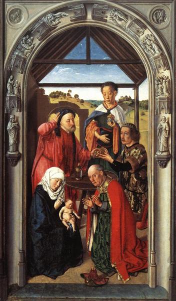 The middle panel of The Pearl of Brabant: Adoration of the Magi, c.1445 - Дирк Баутс