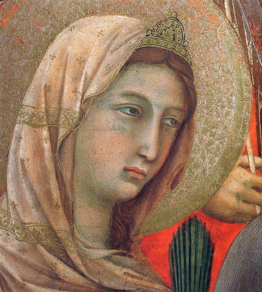 Madonna and Child on a throne (Front side fragment), 1308 - 1311 - Duccio di Buoninsegna