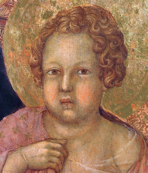Madonna and Child on a throne (Front side fragment), 1308 - 1311 - Duccio