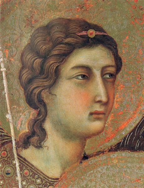 Madonna and Child on a throne (Front side fragment), 1308 - 1311 - Duccio
