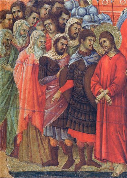 Pilate washes his hands, 1308 - 1311 - Дуччо