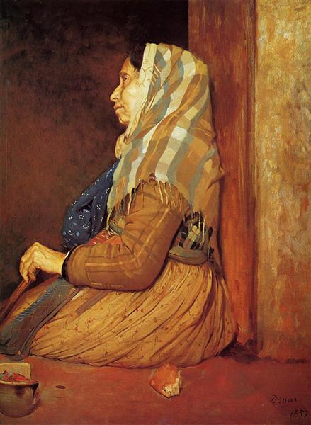 A Roman Beggar Woman, 1857 - 竇加
