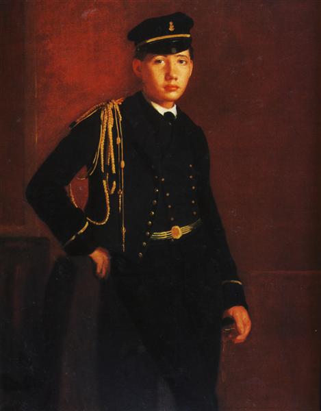 Ахилл Дега как морской кадет (деталь), 1857 - Эдгар Дега