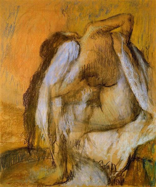 After Bathing, Woman Drying Herself, c.1895 - c.1905 - Edgar Degas
