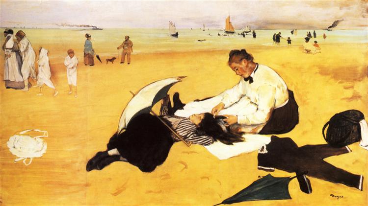 Beach Scene, 1877 - Едґар Деґа