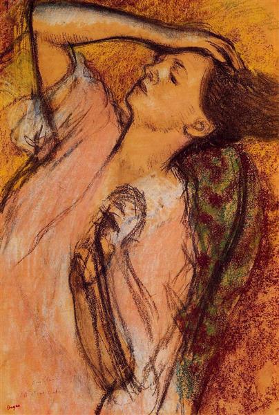 Прическа, c.1892 - c.1895 - Эдгар Дега