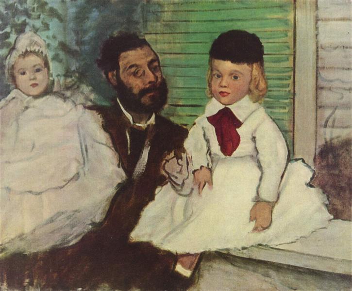 El Conde Lepic y sus hijas, 1870 - Edgar Degas