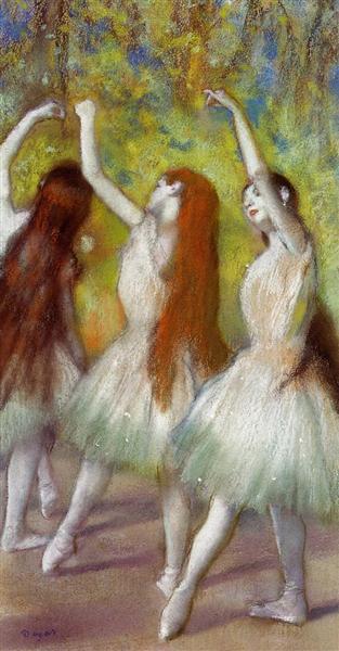 Dancers in Green, c.1878 - Едґар Деґа