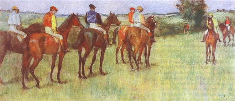 Jockeys, 1886 - Edgar Degas