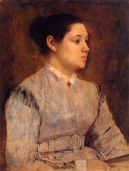 Портрет молодой женщины, c.1864 - c.1865 - Эдгар Дега