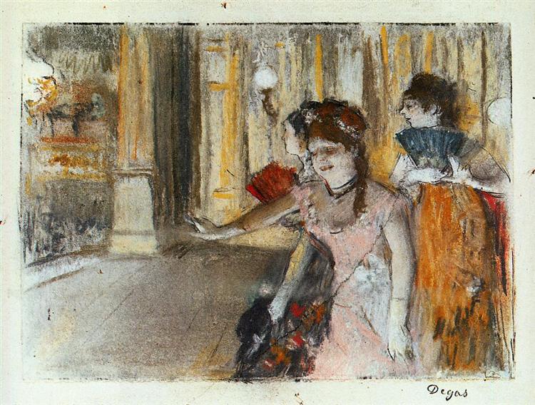 Singers on Stage, c.1877 - Edgar Degas