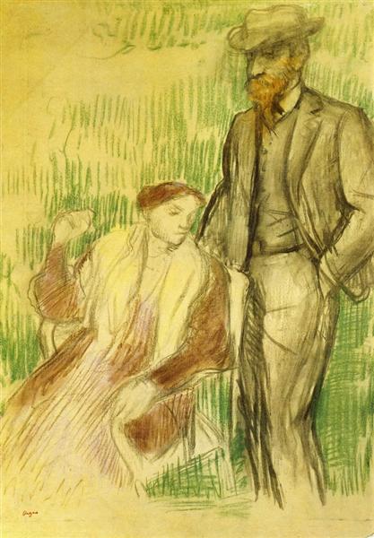 Этюд для портрета, 1904 - Эдгар Дега