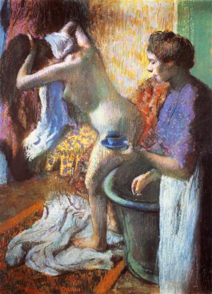 The Cup of Tea (Breakfast after Bathing), 1883 - Edgar Degas