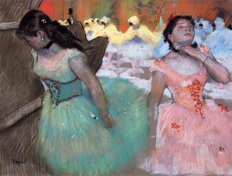 Выход танцовщиц в масках, c.1879 - c.1882 - Эдгар Дега