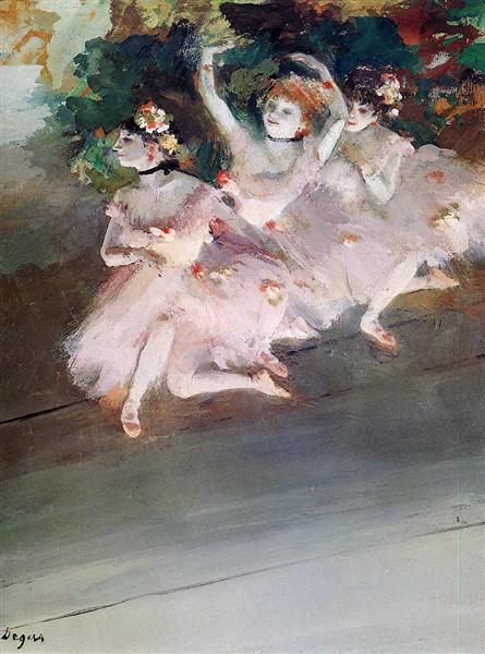 Three Ballet Dancers, 1879 - Едґар Деґа