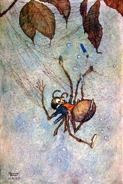 The Big Spider's Diamonds - illustration to Fairies I Have Met - Edmund Dulac