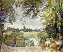Figures Eating in a Garden by the Water - Едуар Вюйар