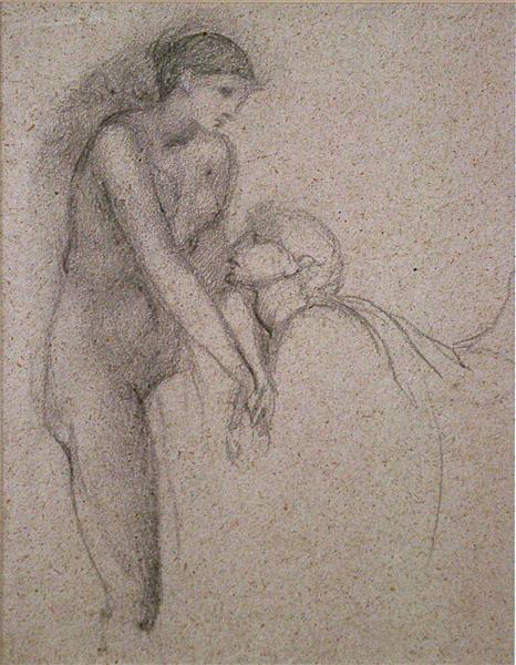 Study for The Soul Attains, c.1870 - Edward Burne-Jones