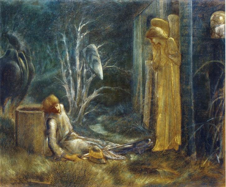 The Dream of Lancelot (Study) - Edward Burne-Jones