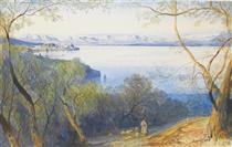A distant view of the Citadel, Corfu - Edward Lear