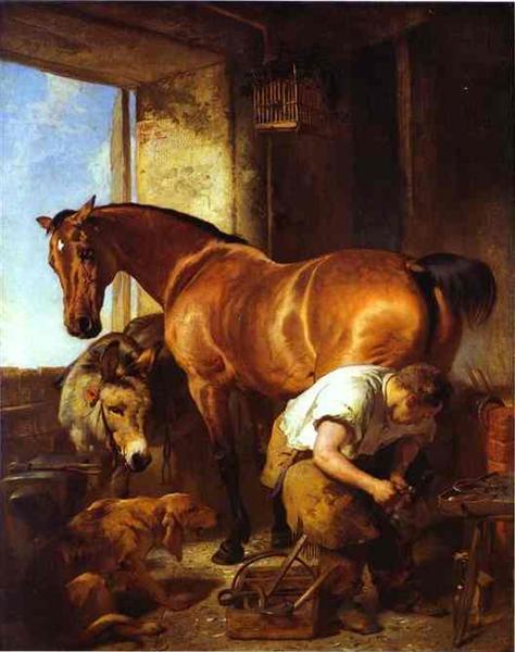 Shoeing, 1844 - Edwin Landseer