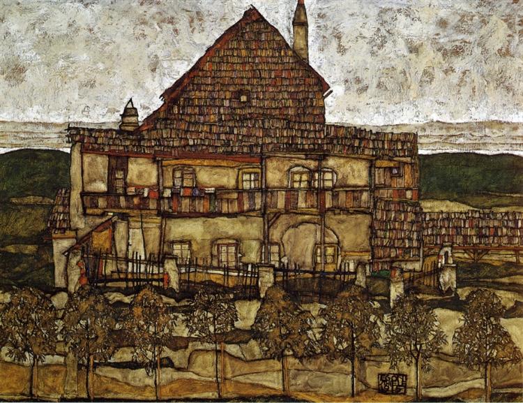 House with Shingles, 1915 - Эгон Шиле