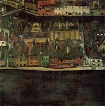 Krumau on the Molde, The Small City - Egon Schiele