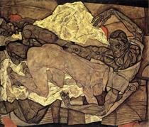 Lovers Man and Woman - Egon Schiele