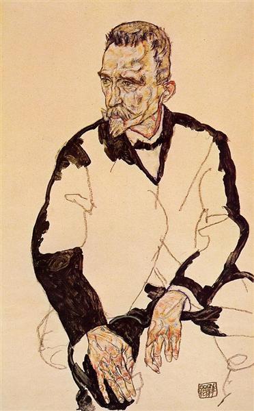 Portrait of Heinrich Benesch, 1917 - Egon Schiele