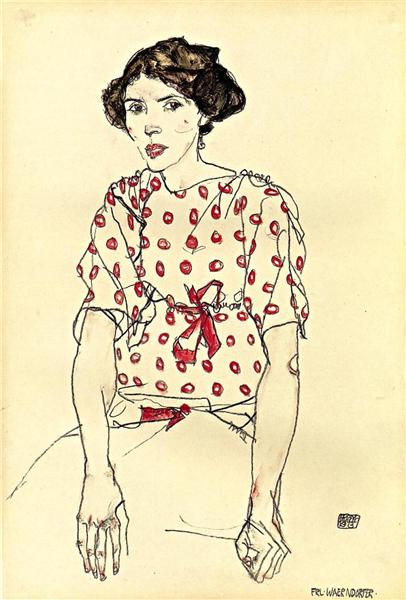 Portrait of Miss Waerndorfer, 1913 - 席勒