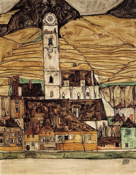 Stein on the Danube, 1913 - Egon Schiele