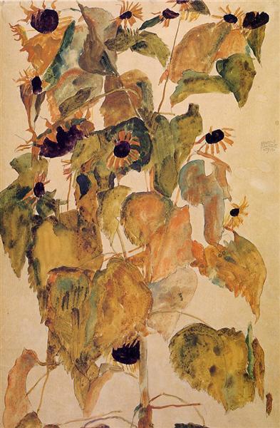 Sunflowers, 1911 - Egon Schiele
