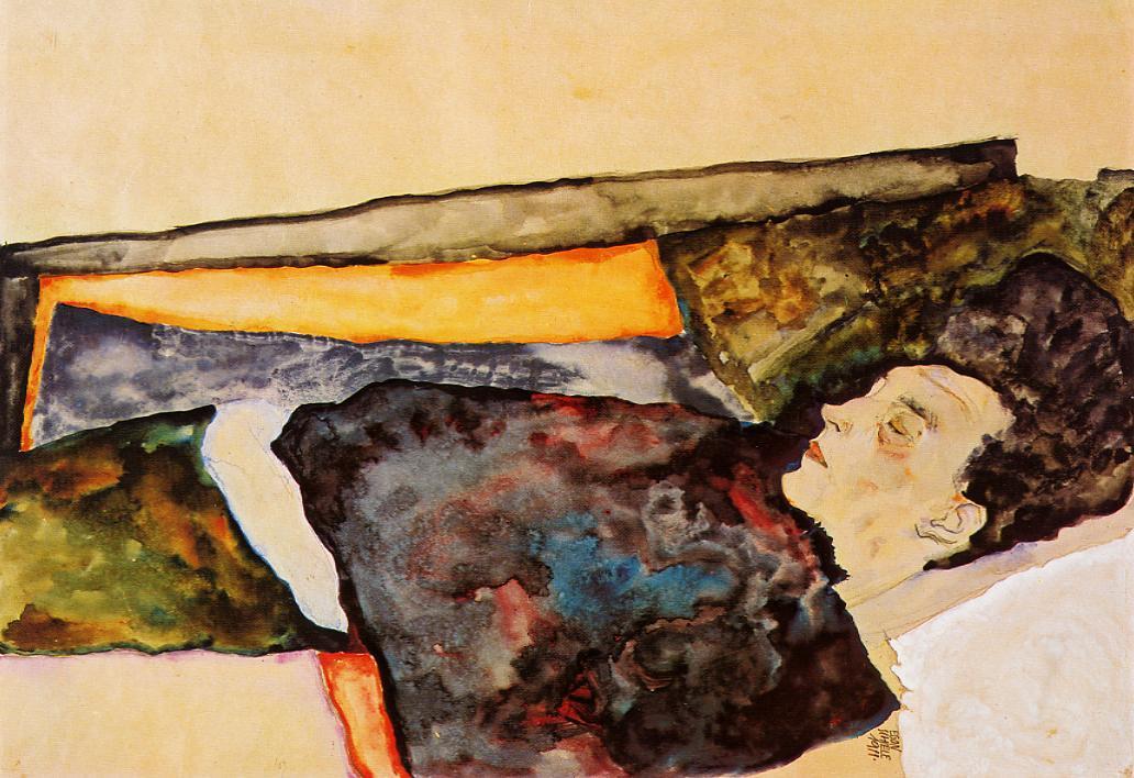 Sleeping by Egon Schiele Woman Slumber Asleep Schlafende  8x10 Print 2467 