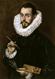 Portrait of the-Artist's son Jorge Manuel Theotokopoulos - El Greco