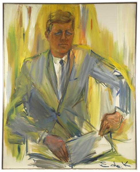 John F. Kennedy, 1962 - Elaine de Kooning