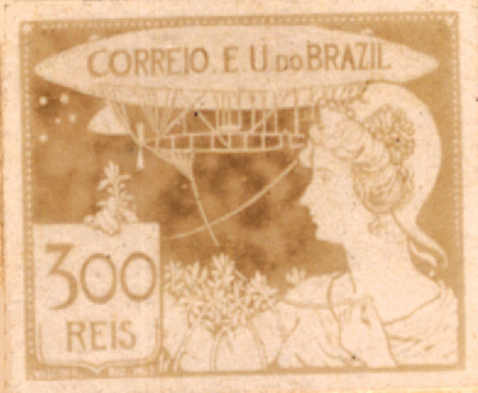 Stamp "The Aeronautics", c.1903 - Элисеу Висконти