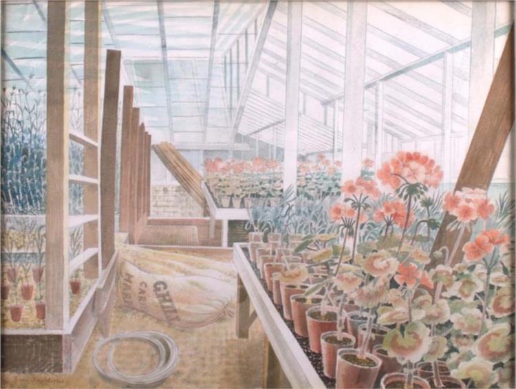 Geraniums and Carnations, 1938 - Эрик Равилиус