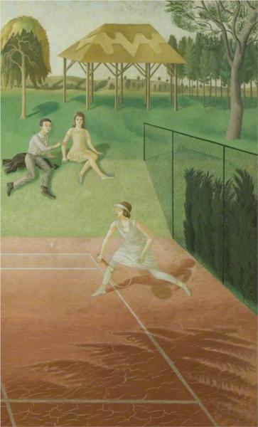 Tennis (triptych, right wing), 1930 - Eric Ravilious