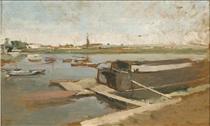 Bords de la Seine à Poissy - Ernest Meissonier