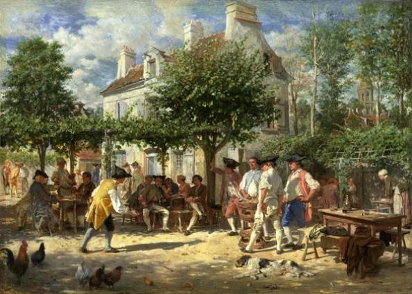 Dimanche à Poissy, 1851 - Жан-Луи-Эрнест Месонье