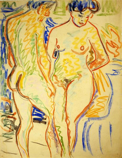 Couple, 1908 - Ernst Ludwig Kirchner