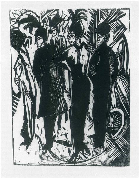 Five Women on the Street, 1914 - Ернст Людвіг Кірхнер