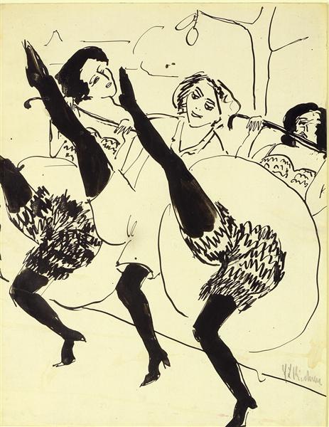 Hamburg Dancers, 1910 - Эрнст Людвиг Кирхнер
