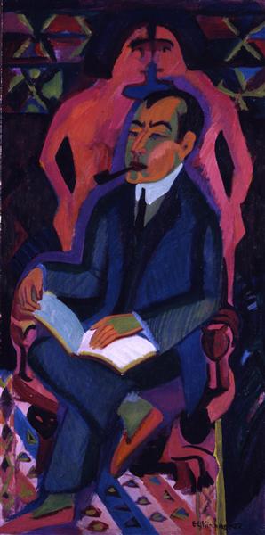 Portrait of Art Dealer Manfred Shames, 1925 - 1932 - 恩斯特‧路德維希‧克爾希納