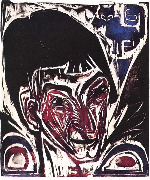 Portrait of Otto Mueller - Ернст Людвіг Кірхнер